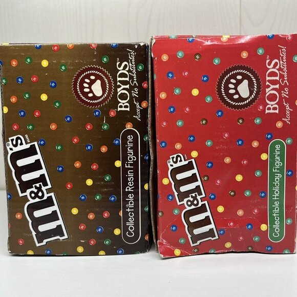 Boyds Bears & Friends M&M Easter Edition Resin Figurines 2 pc 2005 W/ Box - Picture 11 of 15